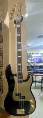 Squier - 40th Anniversary Precision Bass, Gold Edition, Laurel Fingerboard - Black